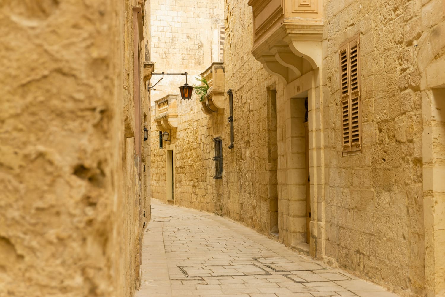 Gasse in der Stillen Stadt Mdina