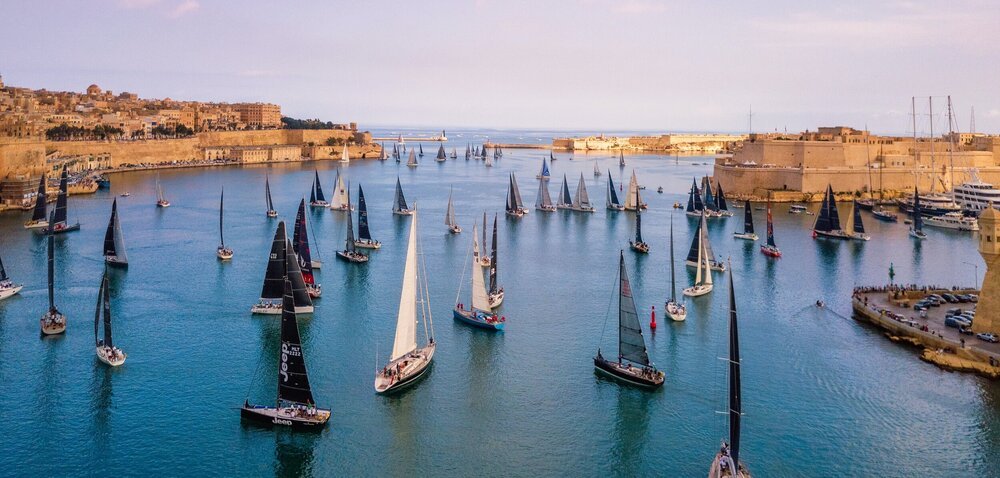 Segelboote im Grand Harbour von Valletta