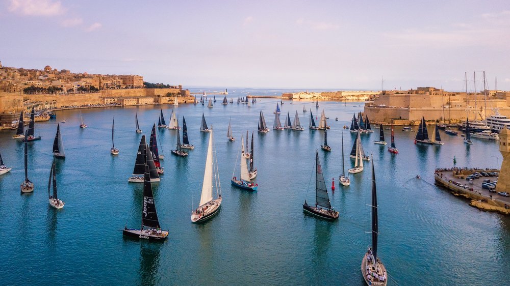 Segelboote im Grand Harbour von Valletta